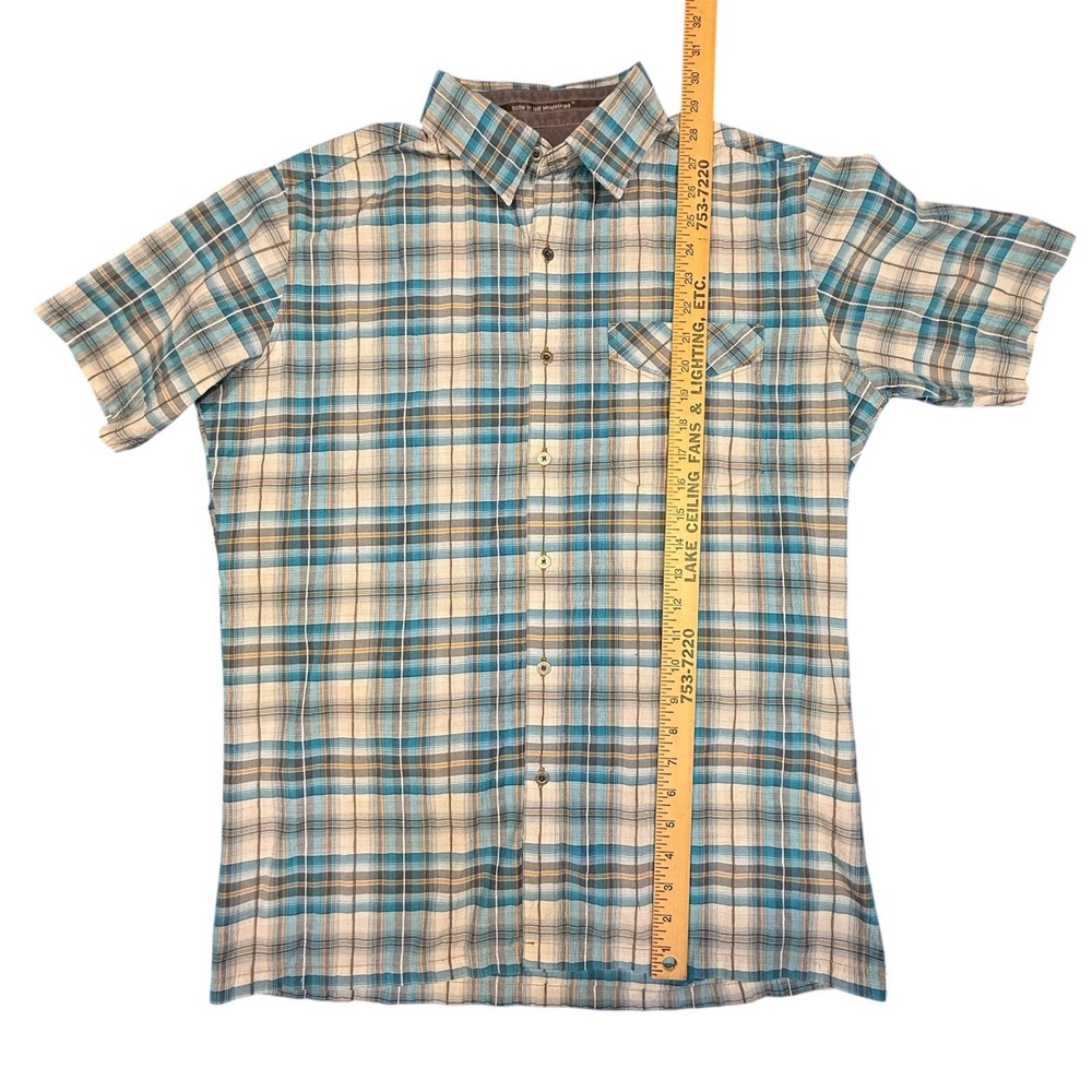 Kuhl plaid short sleeve shirt Mens Medium - Picture 4 of 11